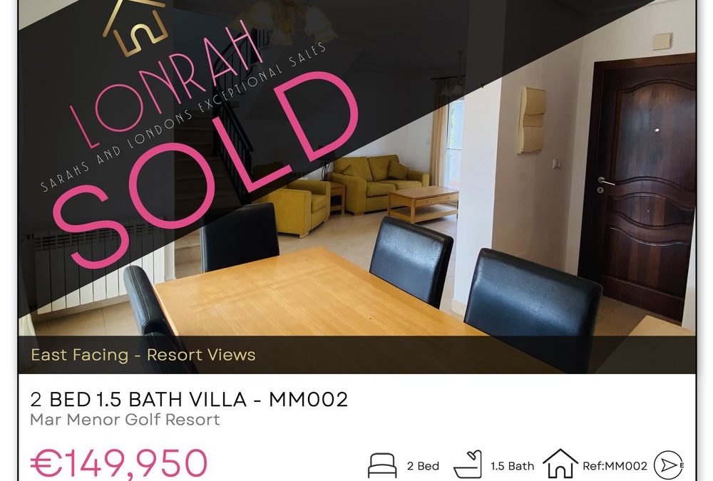 167 Lonrah Mar Menor Golf Resort Property LISTING MM002 SOLD