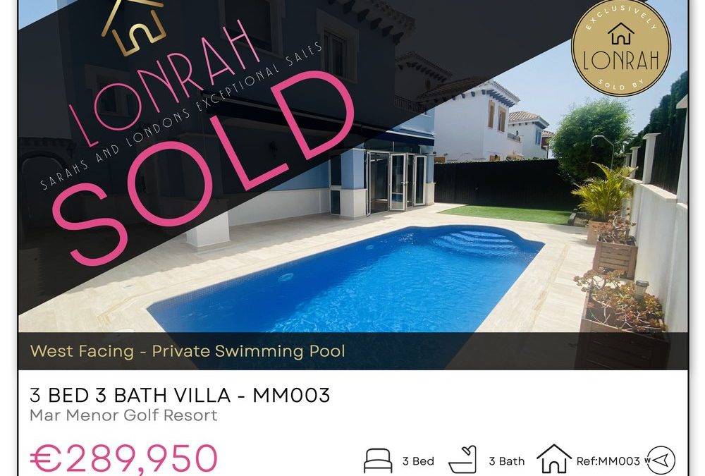 184 Lonrah Mar Menor Golf Resort Property LISTING MM003 SOLD