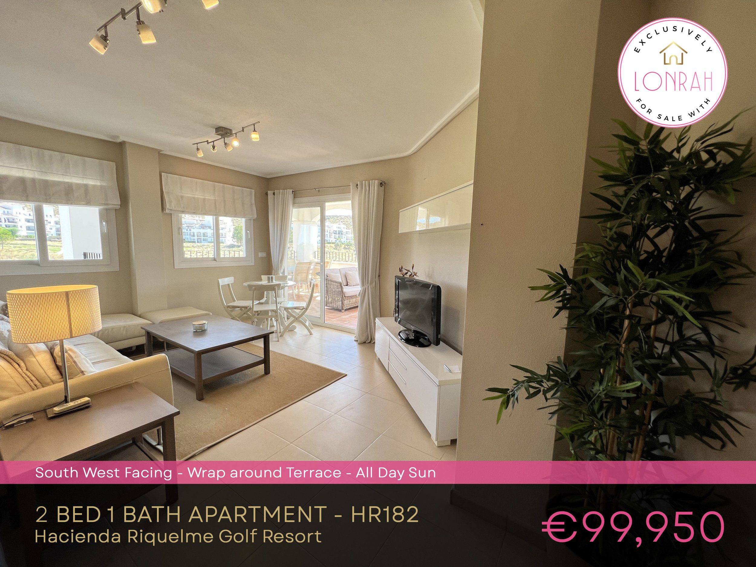 Lonrah Hacienda Riquelme Golf Resort HR182.jpg Hacienda Riquelme Golf Apartment - HR182 - 2 BED 1 BATH