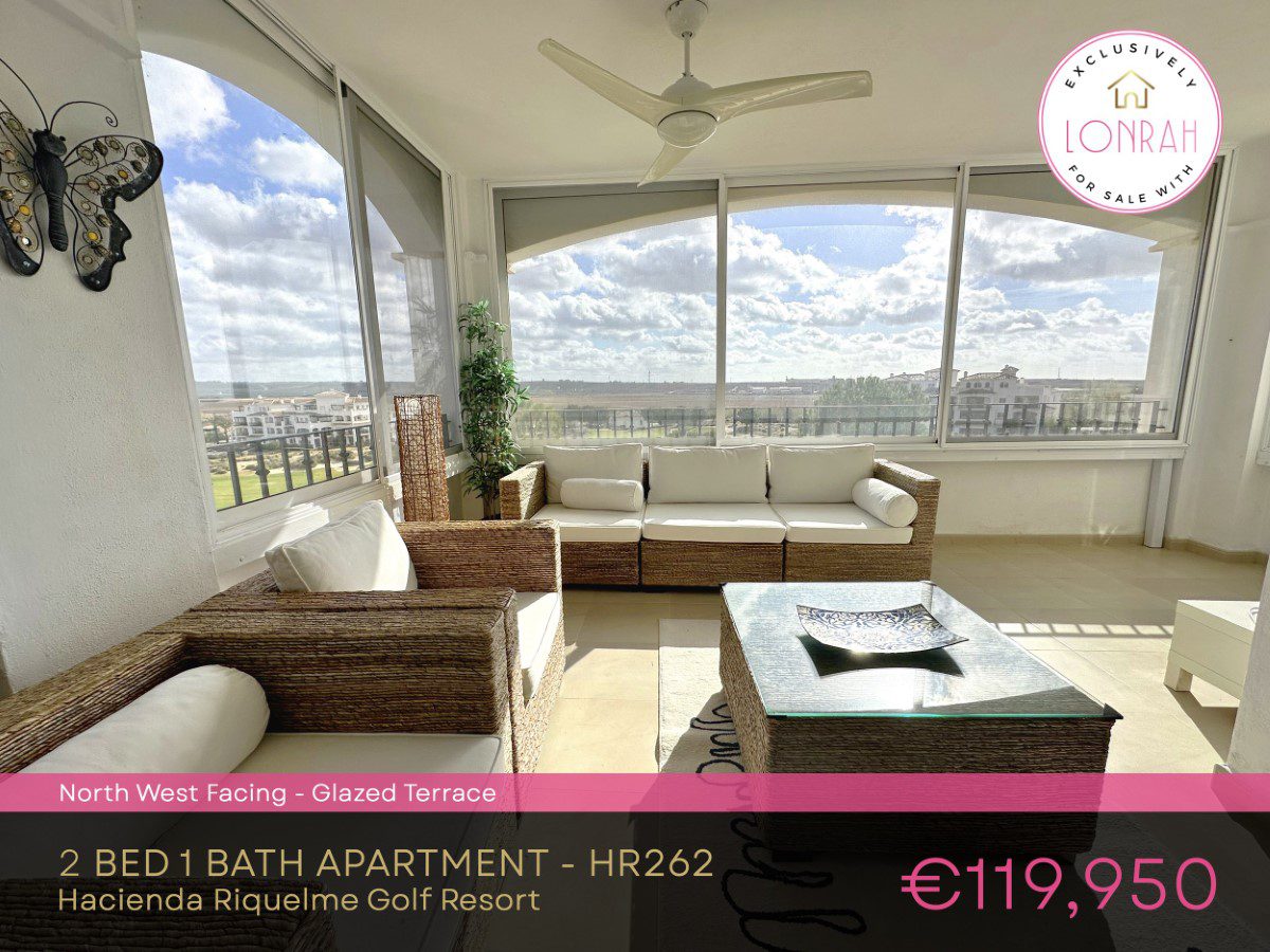 Hacienda Riquelme Golf Resort Apartment - HR262 - 2 BED 1 BATH