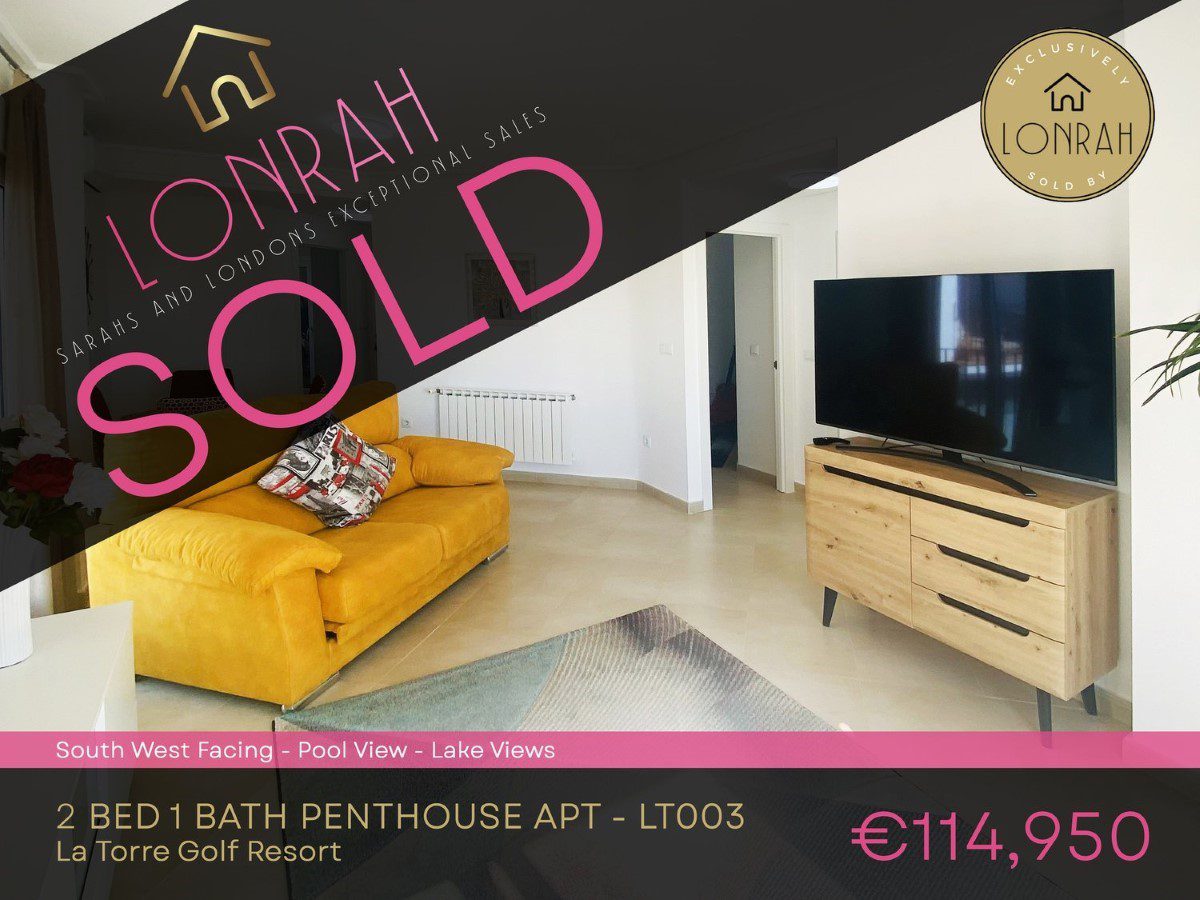 Lonrah La Torre Golf Resort Murcia LT003 SOLD Lonrah La Torre Golf Resort Murcia LT003 SOLD