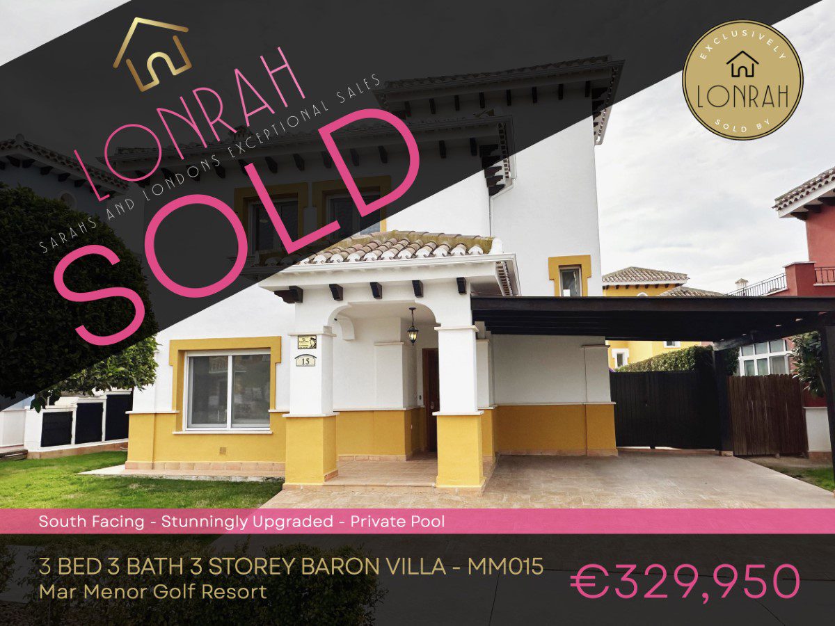 Lonrah Mar Menor Golf Resort Property MM015 SOLD.jp Mar Menor Golf Resort - 3 Storey Baron Villa - MM015 3 BED 3 BATH 3 STOREY
