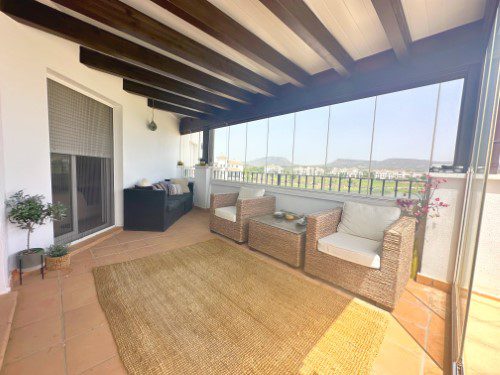 Hacienda Riquelme Golf Resrort Penthouse - HR287 24 HR287 enclosed balcony