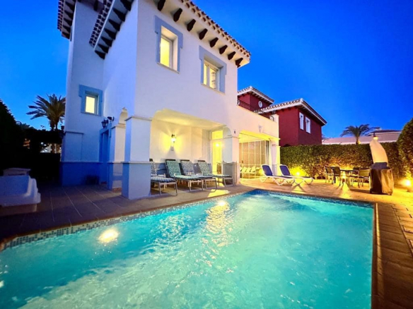 MM027 lit pool at night